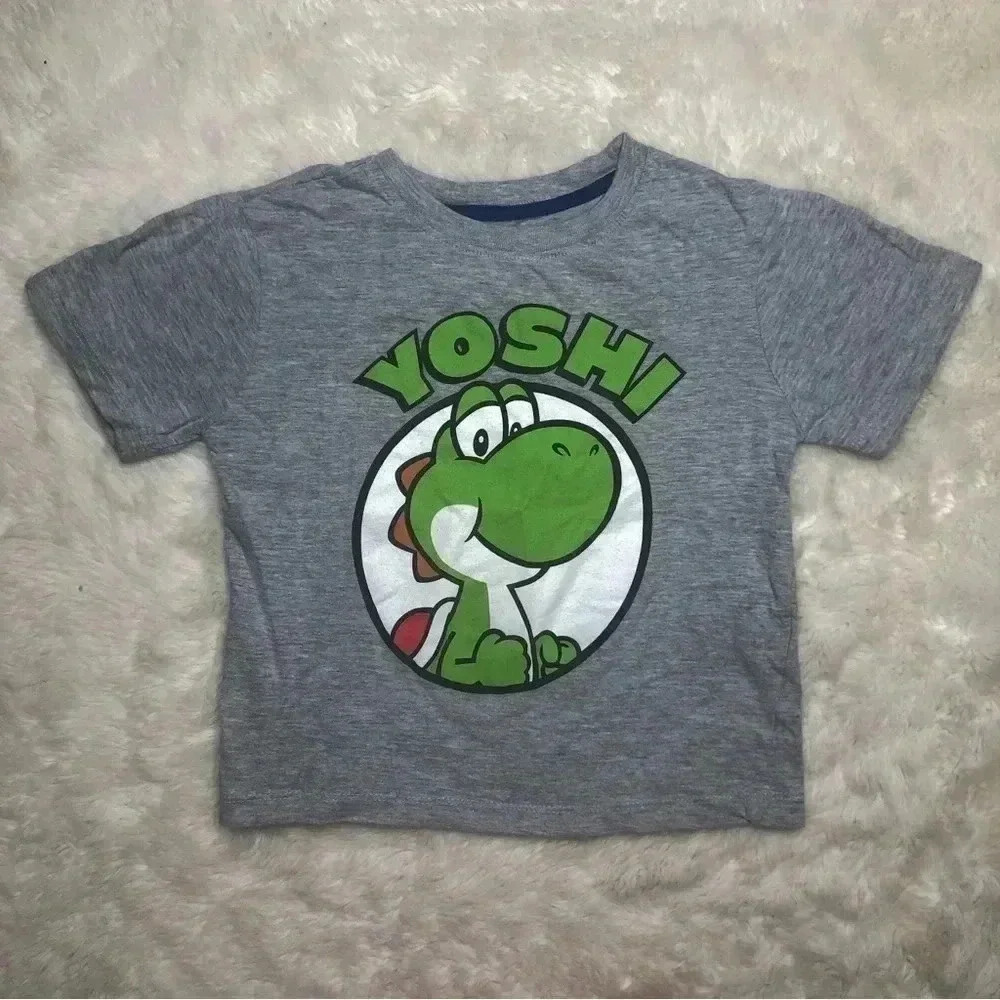 Super Mario Yoshi T-Shirt Grey Size Extra Small